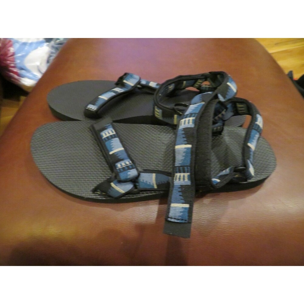 NWT Mens Black, Blue & Gray Teva Sandals, 13